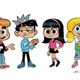 Kid versions of Archie, Jughead, Veronica and Betty as designed by Erin Hunting.